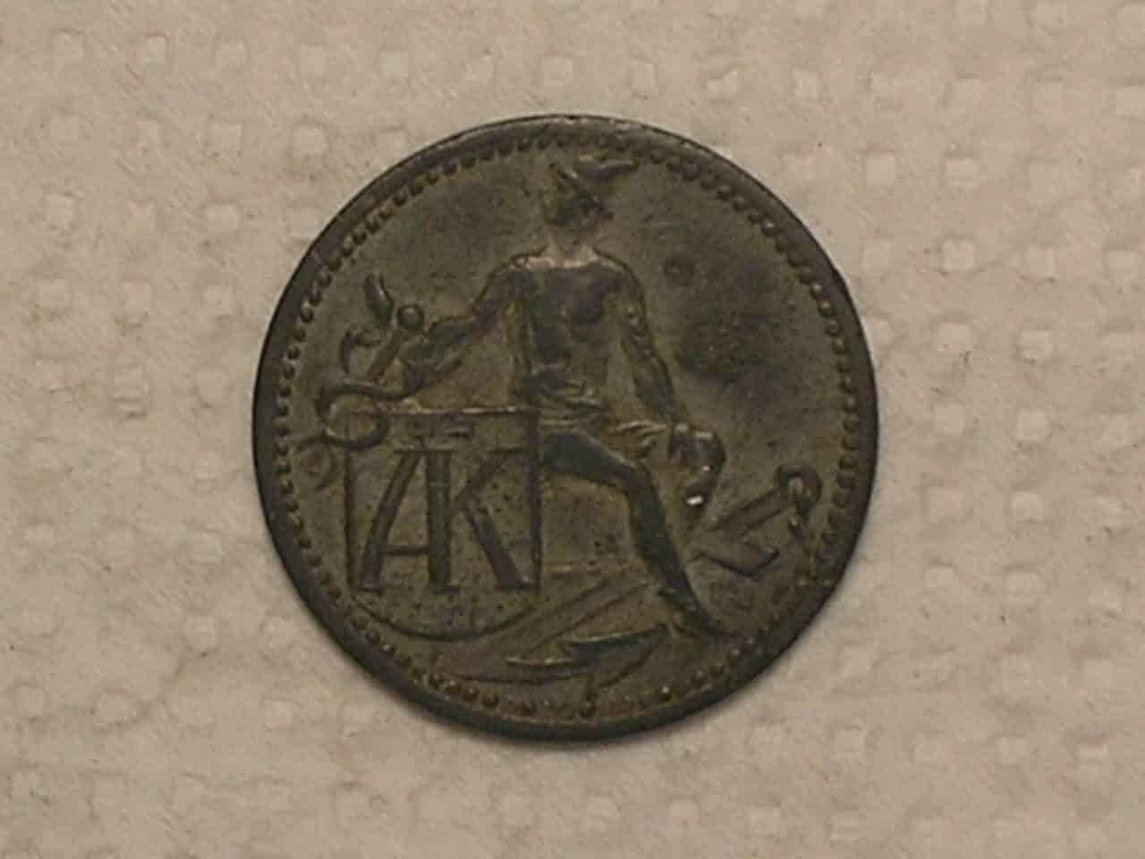 | Casa do Colecionador Alemanha Notgeld 10 Stadtamhof 1917 1a Guerra Mundial Metal Zinco Soberba Cod240 2