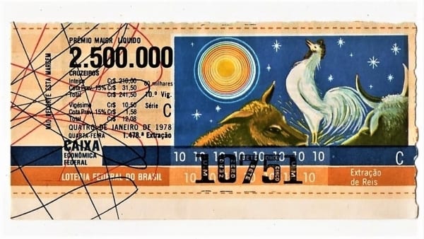 Bilhete Loteria Federal Do Brasil - Extração De Reis - 1978