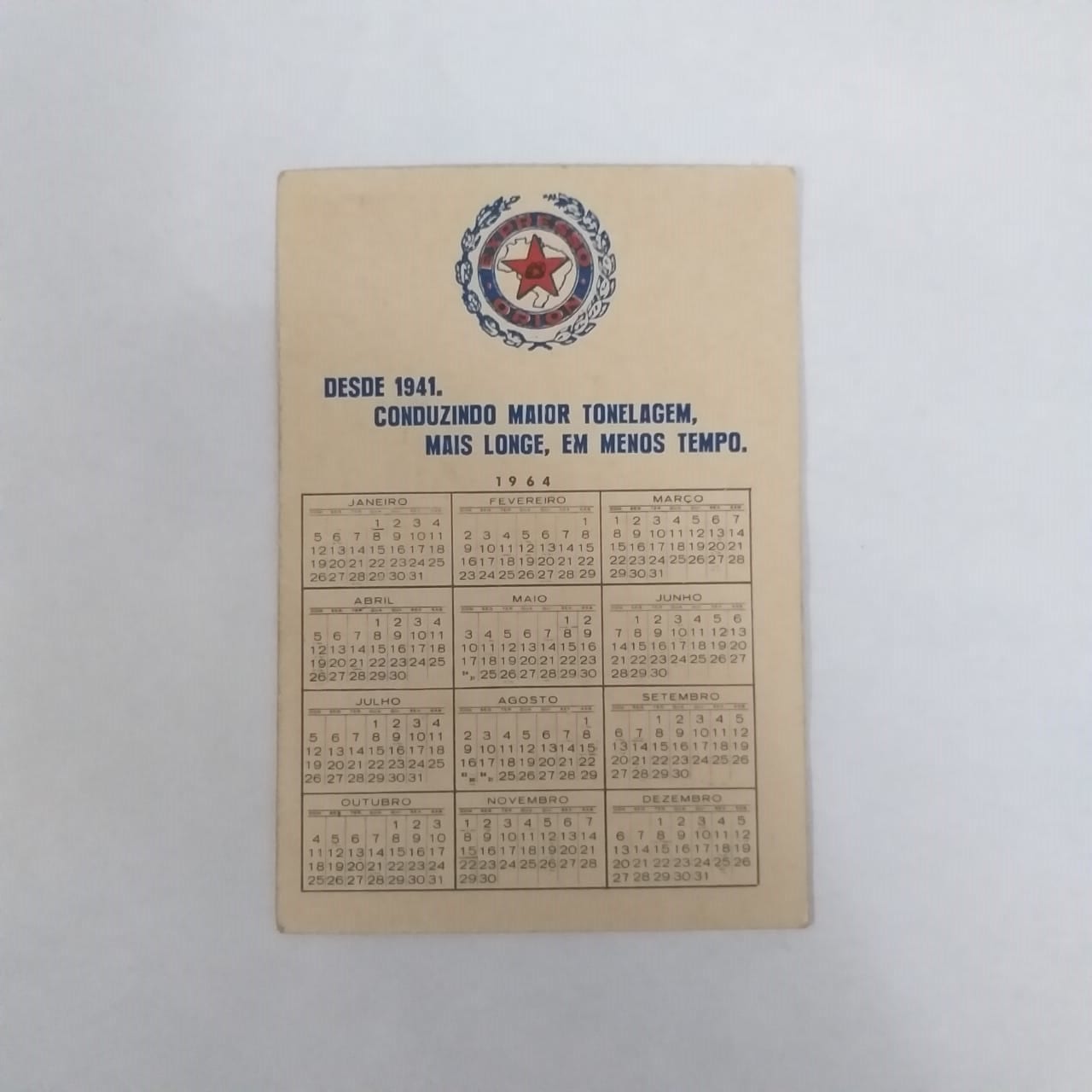 Calendário de Bolso (Tema Nú Feminino) - Ano 1964 Calendário de Bolso - CAL-141