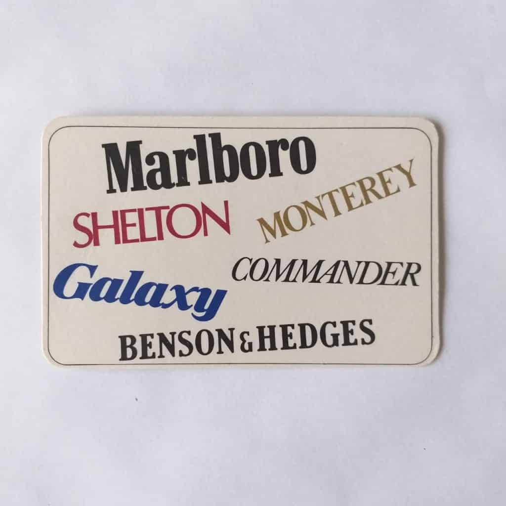 Calendário de Bolso (Tema Cigarro) Marcas Philip Morris - Ano 1978
