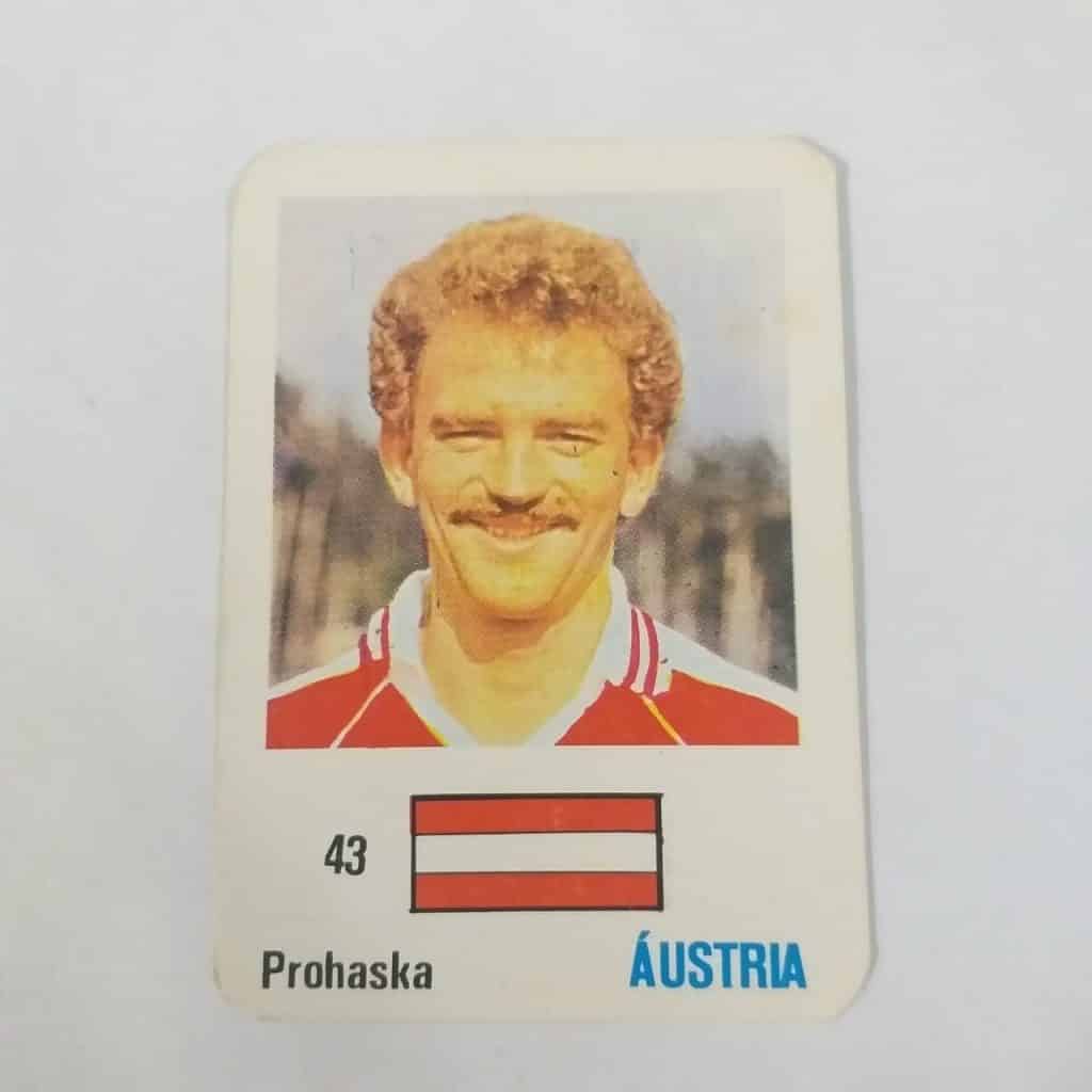 Calendário de Bolso (Tema Futebol) - Coleção de 50 Calendários Nº 43 - Prohaska (Áustria) - Ano 1986