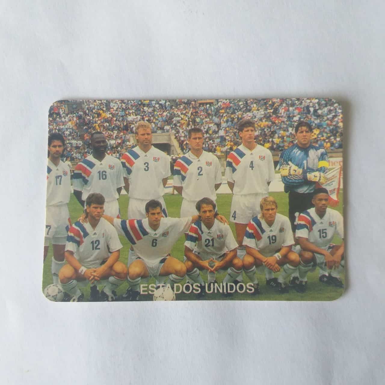 Calendário de Bolso (Tema Futebol) - Coleção de 90 Calendários da Copa do Mundo de 1994 Nº 10 - Estados Unidos - Ano 1994