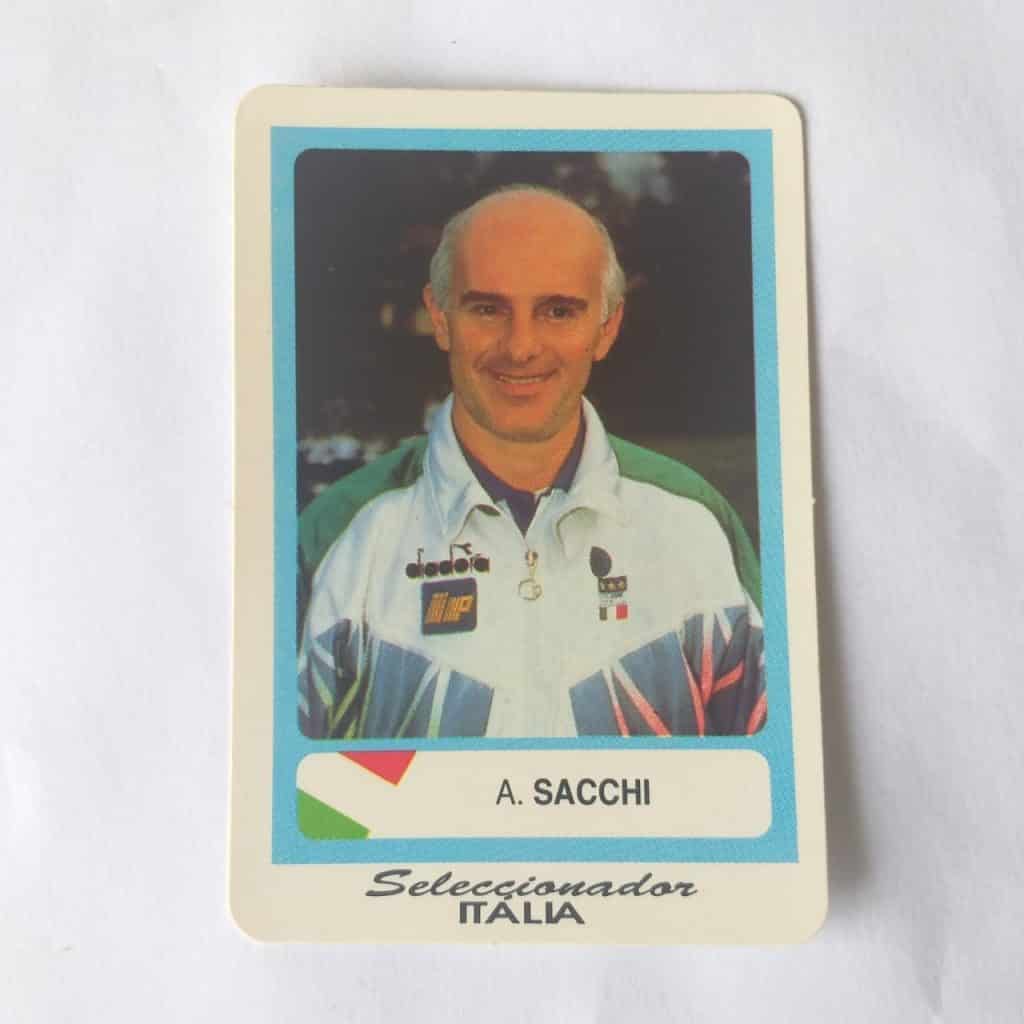 Calendário de Bolso (Tema Futebol) - Coleção de 90 Calendários da Copa do Mundo de 1994 Nº 39 - Técnico Itália - A. Sacchi - Ano 1994