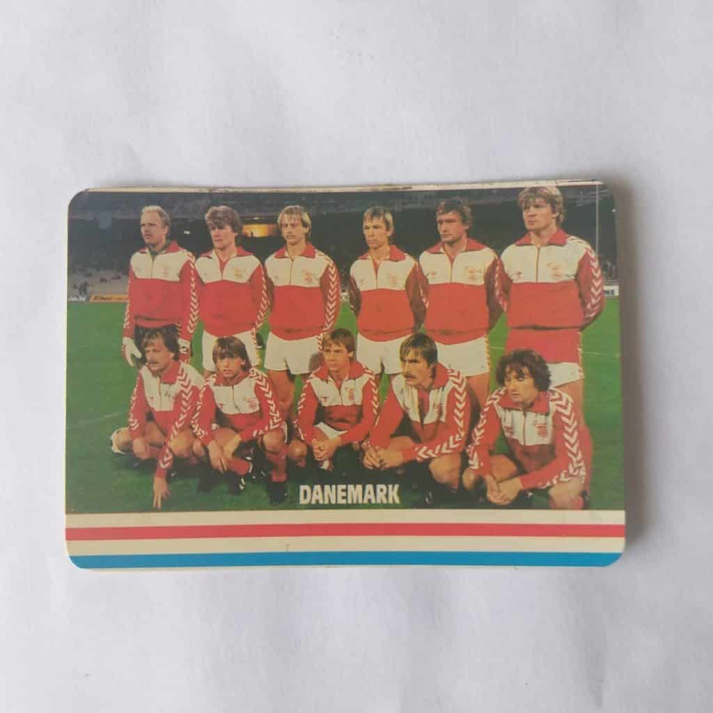 Calendário de Bolso (Tema Futebol) - Dinamarca - Ano 1988