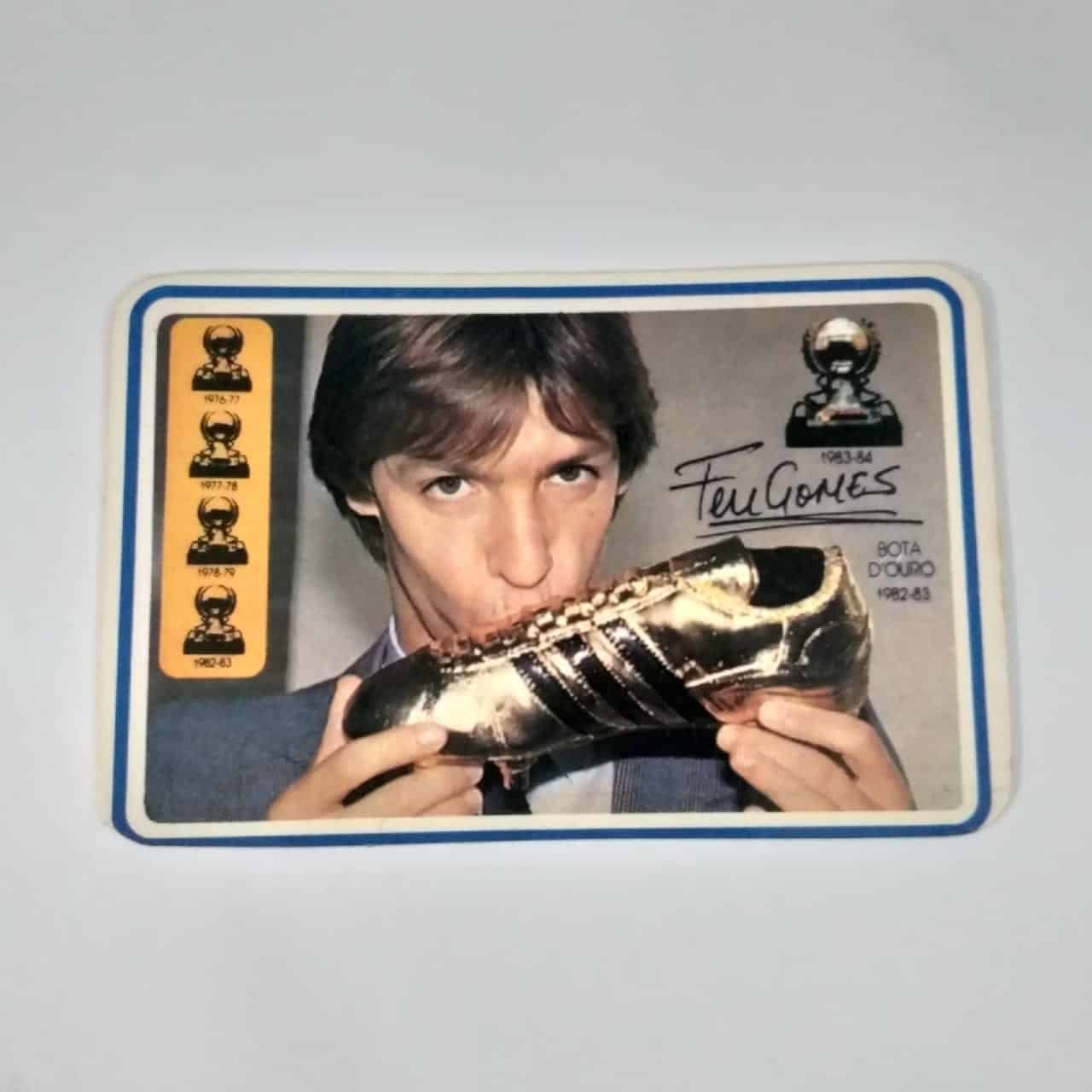Calendário de Bolso (Tema Futebol) - Fernando Gomes - Bota de Ouro (Portugal) - Ano 1984
