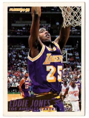 Card Fleer NBA - 308 - Eddie Jones - Los Angeles Lakers - 1994 / 1995
