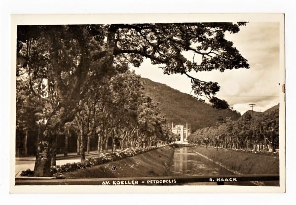 Cartao Postal Fotografico Petropolis Avenida Koeller Rj Anos 50