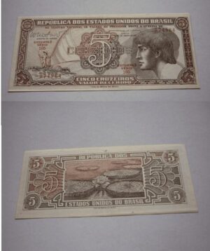 CÉDULA 5 CRZS. ÍNDIO C105 .