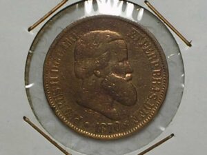 Escassa) 20 Réis - 1870 / Petrus 2º / Bronze / Cod. 540.2