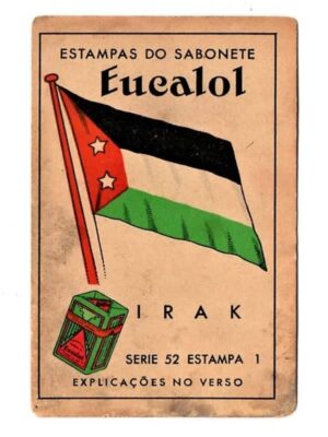 Estampas Eucalol - Bandeiras - Iraque - Série 52 - Estampa 1 - Anos 40 / 50 - 2° Emissão