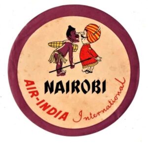 Etiqueta Bagagem / Mala - Air India International - Anos 60