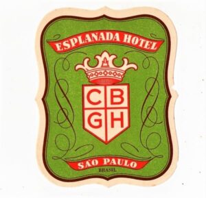 Etiqueta De Bagagem / Mala Esplanada Hotel São Paulo ( SP ) - Anos 60