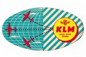 Etiqueta De Bagagem / Mala Klm Royal Dutch Airlines Anos 50