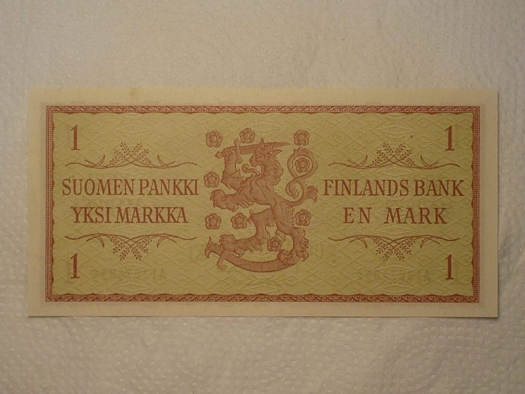 Finlândia) 1 Markka - 1963 / Flor de Estampa / ce03