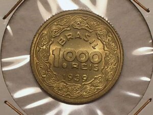 Flor de Cunho Total) Moeda de 1.000 Réis - 1939 - Tobias Barreto / Bz / Cod. 780