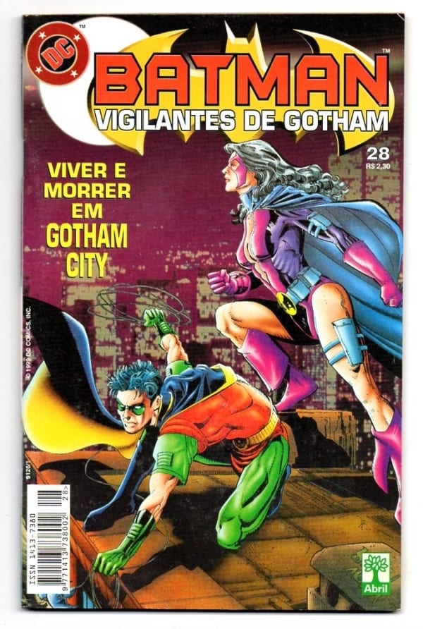 Hq Gibi Batman Vigilantes de Gotham - Viver e Morrer em Gotham City - Nº 28 - Editora Abril - 1999