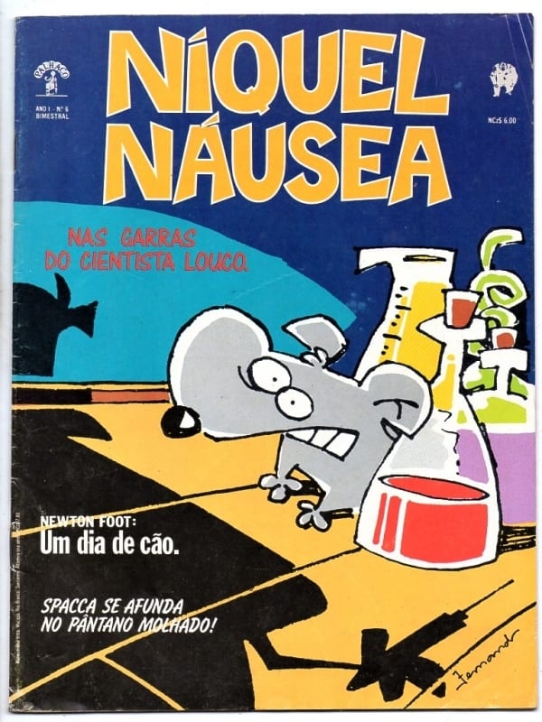 Hq Gibi Niquel Nausea - Ano I Nº 6 - Palhaço Editoral - 1989 - Formatão