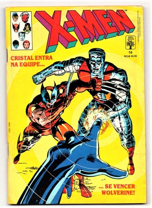 Hq Gibi - X-Men - Cristal Entra Na Equipe Se Vencer Wolverine - Nº 16 - 1990