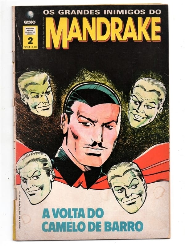 | Casa do Colecionador Hq Os Grandes Inimigos Do Mandrake No 2 Editora Globo 1989