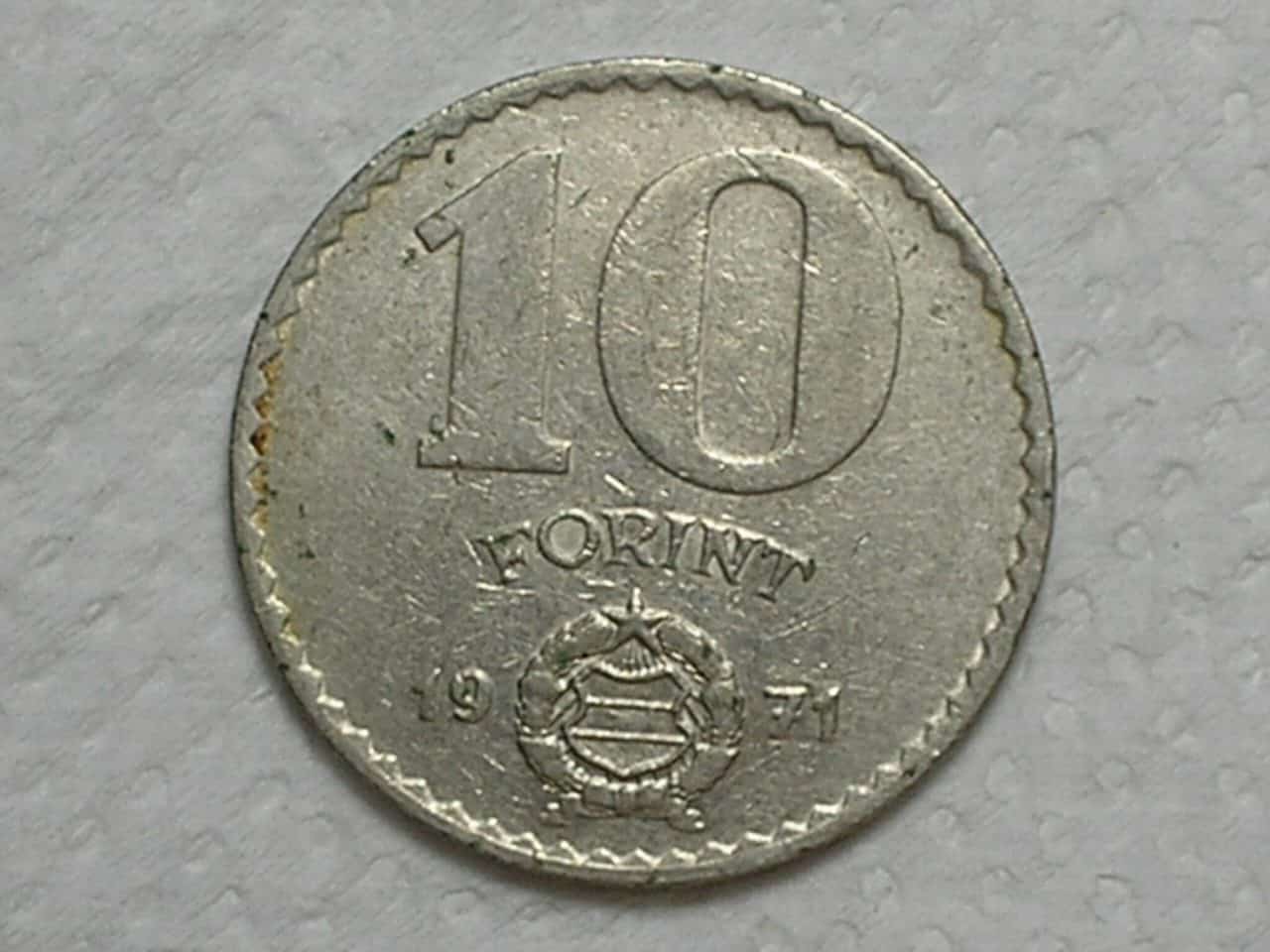 | Casa do Colecionador Hungria) 10 Forint - 1971 / Niquel + 20 Forint - 1993 / Bz-Al / box4
