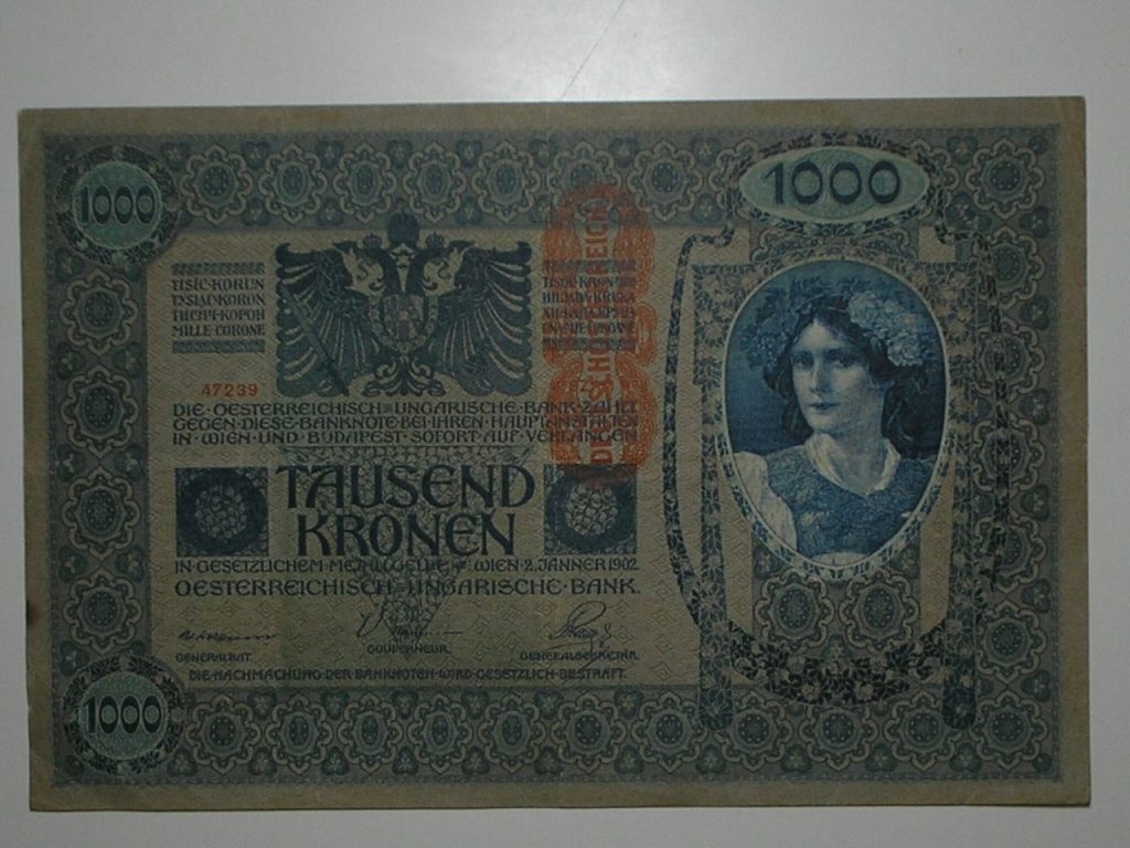 Hungria) 1.000 Tausand Kronen - 1902 / Mbc - bonita / Duas faces = Ungarische Bank / ch 47239