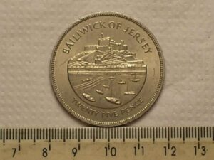 Jersey) 25 Pence - 1977 / Níquel / Flor de Cunho / Cod. 240