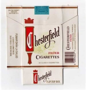 Maço Carteira Embalagem Box Cigarro Chesterfield Filter - USA