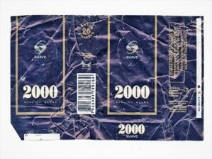 Maço Carteira Embalagem Cigarro 2000 Suave
