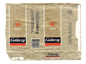 Maço Carteira Embalagem Cigarro Galaxy Slims - Brasil