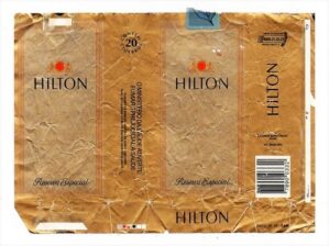 Maço Carteira Embalagem Cigarro Hilton Reserva Especial - Brasil
