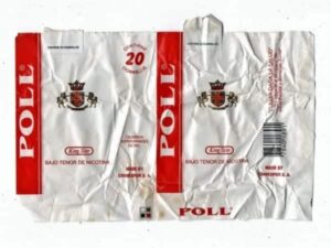 Maço Carteira Embalagem Cigarro Poll King Size - Argentina