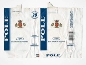 Maço Carteira Embalagem Cigarro Poll Lights - Argentina