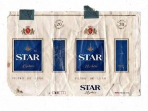 Maço Carteira Embalagem Cigarro Star - Brasil Souza Cruz Para Exportação