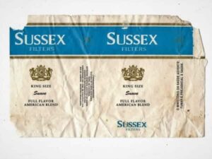 Maço Carteira Embalagem Cigarro Sussex Suave - Brasil