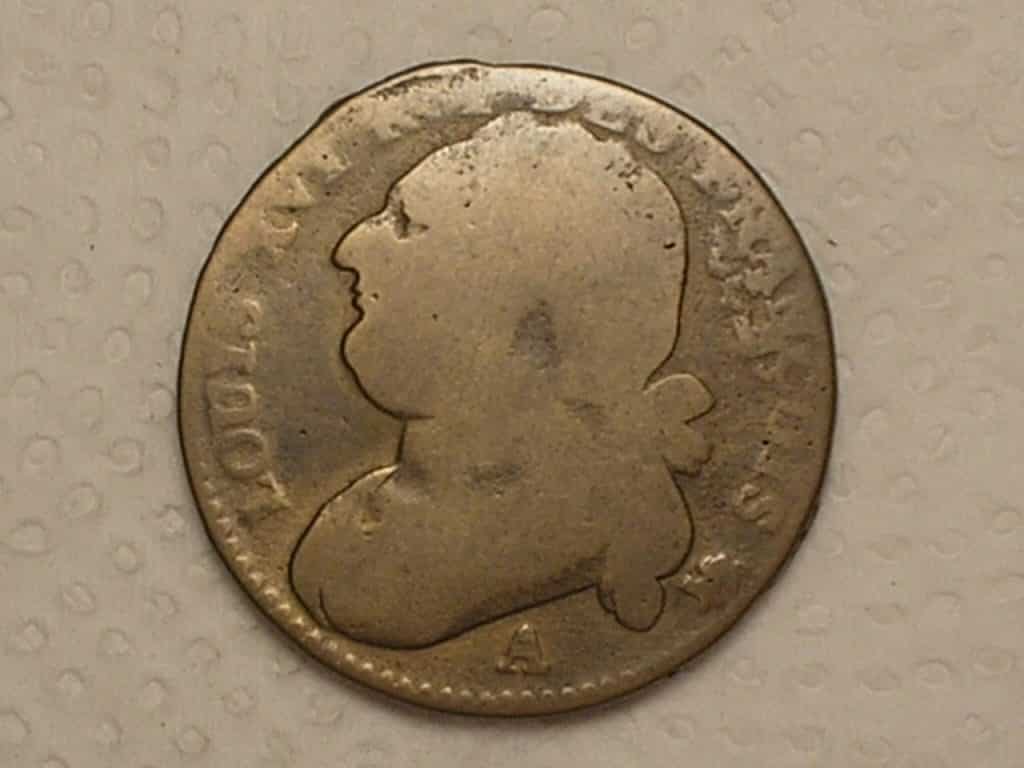 Muito Rara Franca 12 Deniers 1774 1792 Rei Guilhotinado Luiz Xvi Bronze Box2