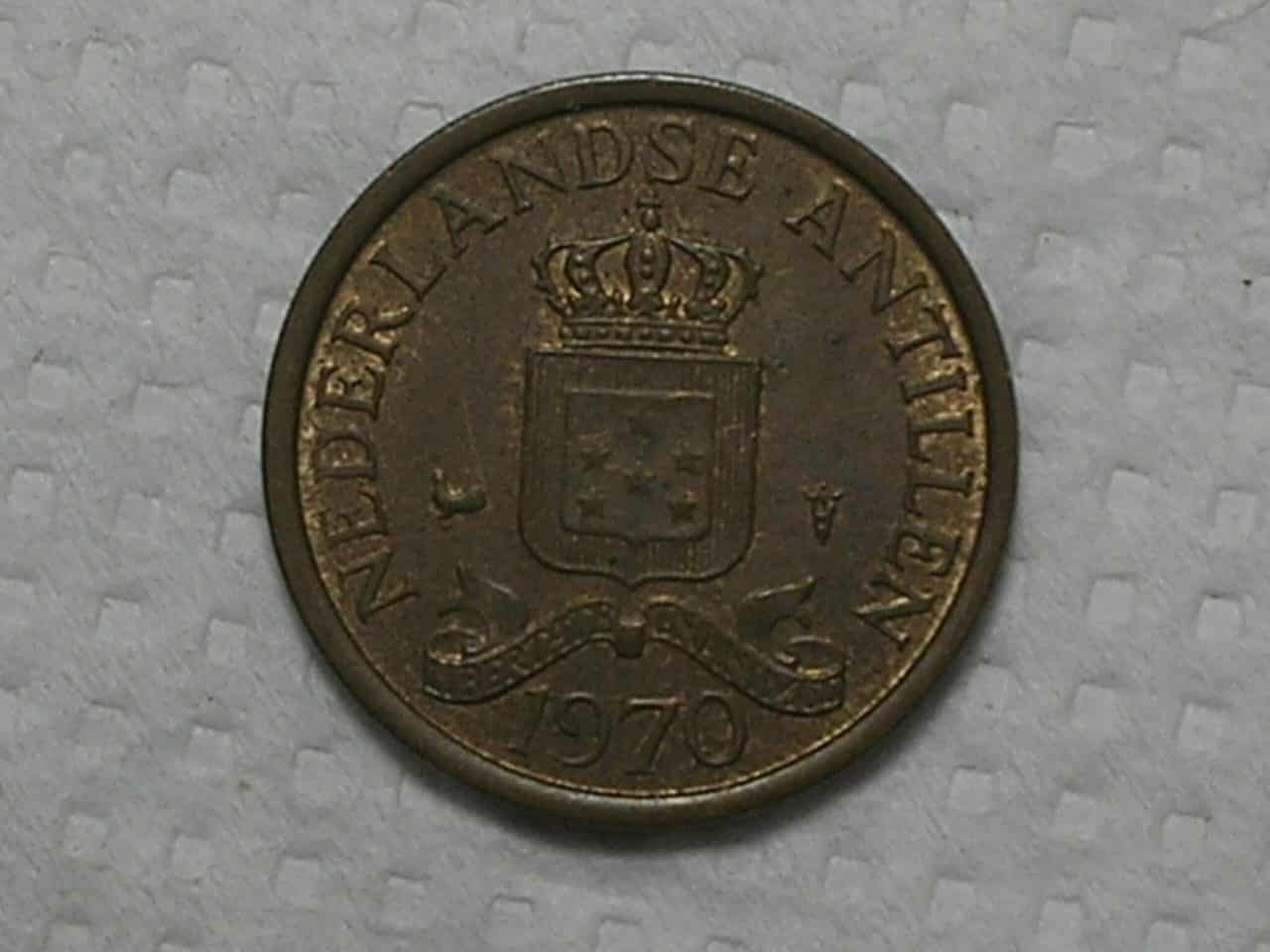 Netherland E Antilhas 1 Cent 1970 Bronze 1 Cent 1976 Bronze Soberbas Box6 3