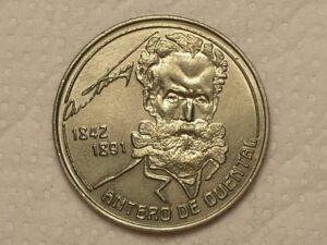 Portugal) 100 Escudos - 1990 / Antero de Quental / Ni / Flor de Cunho / box10