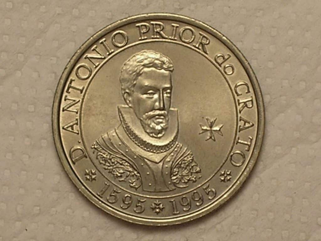 Portugal) 100 Escudos - 1995 / D. Antonio Prior do Crato / Ni / Flor de Cunho / box10