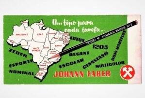 Propaganda Antiga - Mata Borrão - Canetas Johann Faber - Anos 60 - Blotter