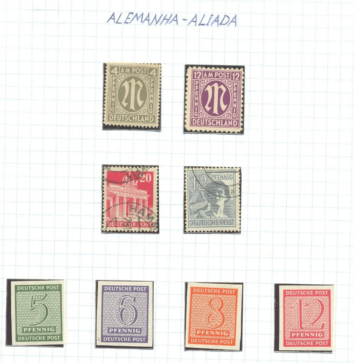 selos alemanha aliada lote 190 Casa do Colecionador