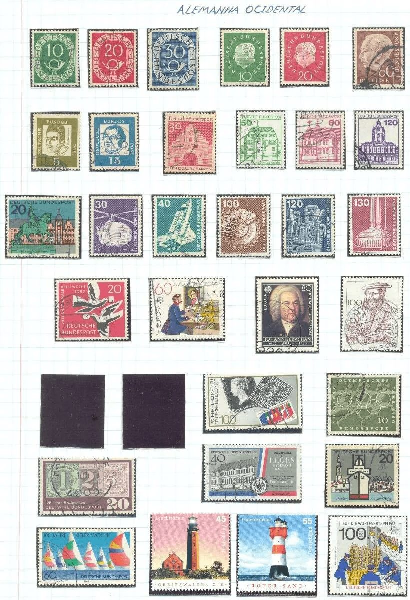 selos alemanha ocidental lote 194 Casa do Colecionador