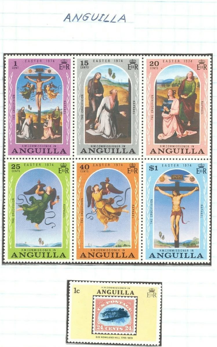 selos anguilla lote 112 Casa do Colecionador