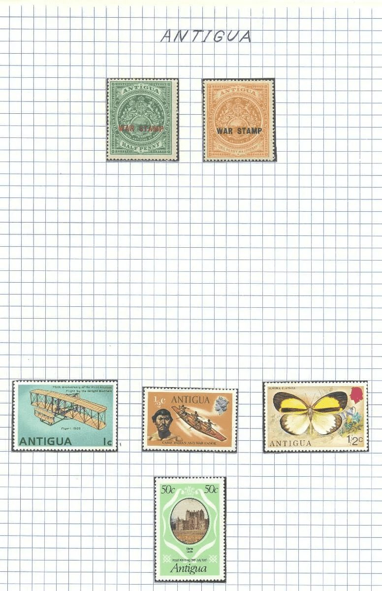 selos antigua lote 113 Casa do Colecionador