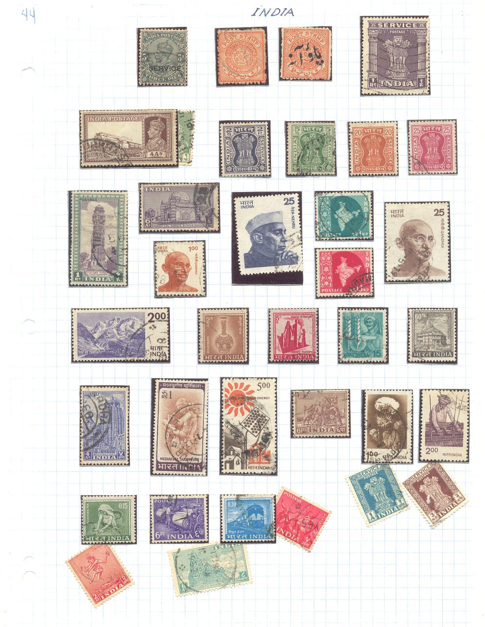 selos da india lote 44 Casa do Colecionador
