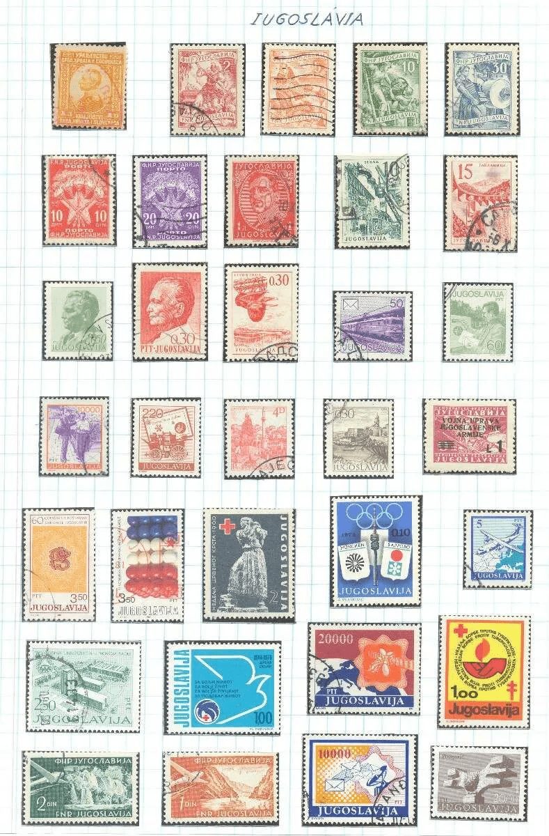 selos da iugoslavia lote 234 Casa do Colecionador