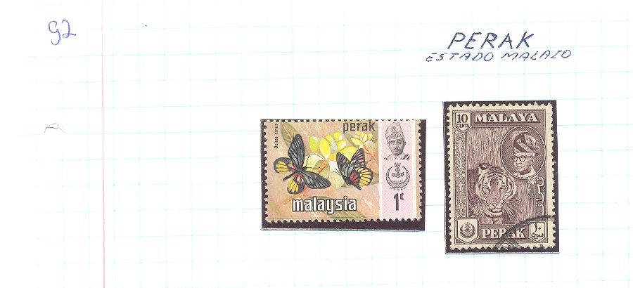 selos de perak lote 92 Casa do Colecionador
