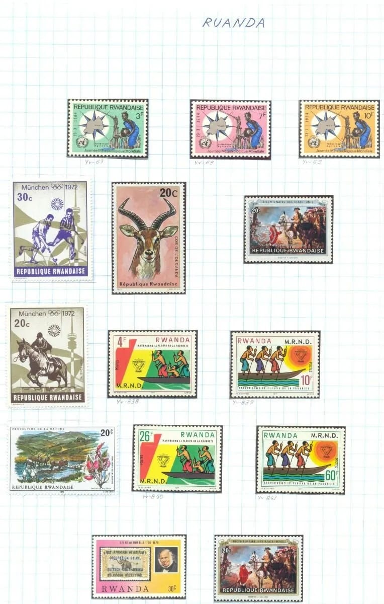 SELOS DE RUANDA LOTE 82.