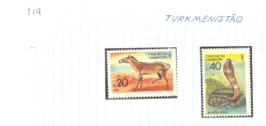 selos de turkmenuistao lote 114 Casa do Colecionador