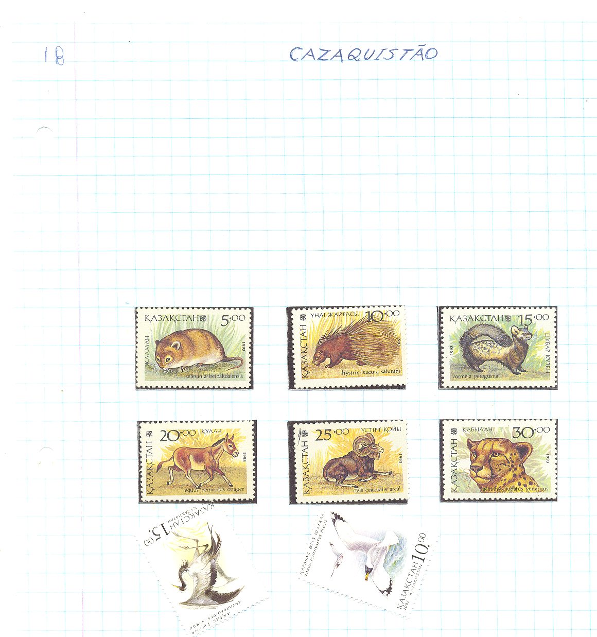selos do cazaquistao lote 18 Casa do Colecionador