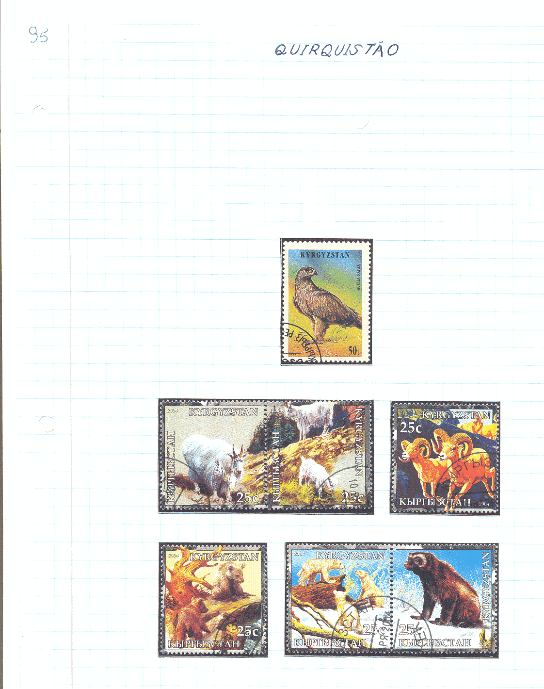 selos do quirguistao lote 95 Casa do Colecionador